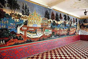 Worlds Prints: Murals of scenes from the Khmer (Reamker) version of the classic Indian epic Ramayana