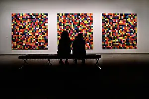 Visitor Prints: Museum visitors in front of the work 4900 Farben by Gerhard Richter