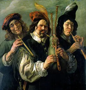 Instrument Prints: Three Musicians Jacob Jordaens (1593-1678/Flemish) Christie's Images