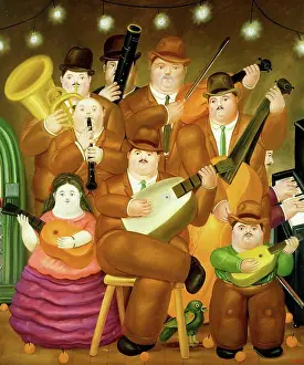 Medium Group Of People Prints: The Musicians; Los Musicos. Fernando Botero (b)