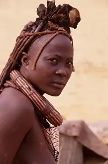 Tribe Prints: NAMIBIA, NAMIB DESERT, KUNENE RIVER AREA, HIMBA WOMAN, PORTRAIT