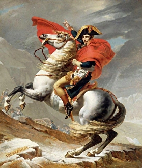 Rearing Up Prints: Napoleon at Saint-Bernard pass by Jacques Louis David