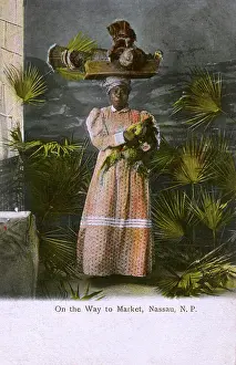 Carries Prints: Nassau, Bahamas - Woman takes fowls to Market