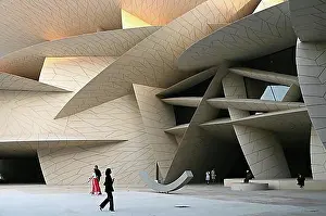 Culture Prints: National Museum of Qatar by architect Jean Nouvel, Doha, Qatar, Asia