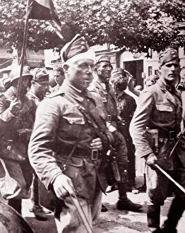 Burgos Prints: Nationalist soldiers enter Burgos, Spain, during the Spanish Civil War