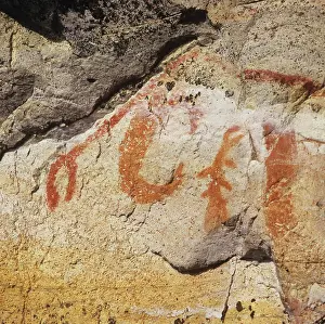 Indigenous Prints: Native paintings, sakinaw lake, british columbia, Canada