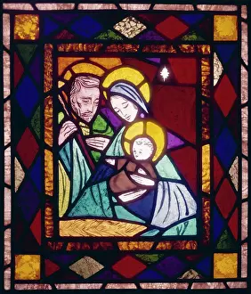 Basilica Prints: Nativity, The, Stained Glass, Stained Glass
