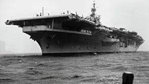 Bomb Prints: US Navy task Force 38 arrives on cruise -- Flagship of the Force under the command of Rear Admiral H