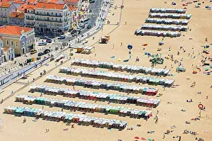 Holidays Prints: Nazare beach, Estremadura and Ribatejo, Portugal, Europe