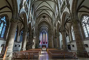 Bavaria Prints: Neo-Gothic interior, St. Pauls Church, Munich, Upper Bavaria, Bavaria, Germany, Europe