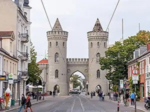 Entrances Prints: Neo-Gothic style city gate Nauener Tor in Friedrich-Ebert-Strasse
