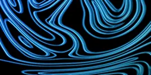 Luminous Prints: Neon Glow blue lines on a dark background, Glowing background