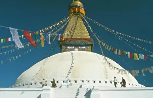 Nepalese Prints: Nepal, Kathmandu, Bodhnath Stupa