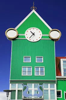 Shapes Prints: Netherlands, Noord Holland, Zaandam, Clock tower above Zaandam Railway Station