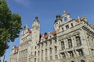 Saxony Prints: New City Hall, Martin-Luther-Ring, Leipzig, Saxony, Germany, Europe