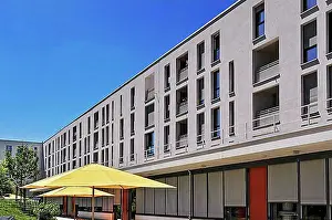 Urban Environment Prints: New development area, Hofmann Hoefe, Obersendling, Munich, Bavaria, Germany, Europe