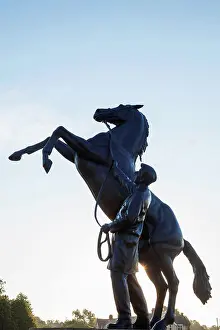 Equestrian Statue Prints: Newmarket Stallion statue sculptured by Marcia Astor and Allan Sly