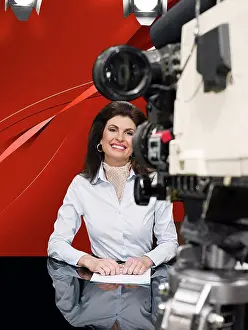 Smart Prints: News presenter and camera