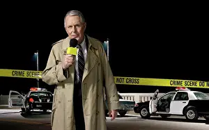 Press Prints: News presenter at crime scene