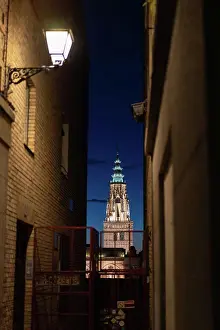 Lighted Prints: Night view of the Cathedral of Santa Maria in Toledo, Spain
