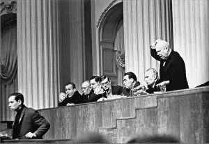 Private Collection Prints: Nikita Khrushchev's furious verbal tongue lashing of the poet Andrei Voznesensky during a Kremlin meeting on March
