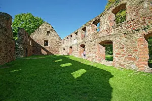 Saxony Prints: Nimbschen Monastery Ruins, Grimma, Saxony, Germany, Europe