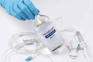 Instrument Prints: Nitroglycerin IV bottle