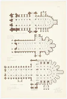 Druck Prints: N.N. St. Etienne zu Auxerre. Cathedral of Seez