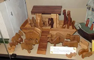 Old Testament Prints: Noah's Ark wooden House boat Toy; German 1990
