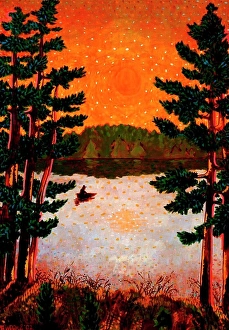 John Newcomb Prints: Northern Lake John Newcomb, Acrylic, 2002