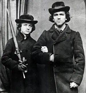 Norway Prints: Norwegian composer, Edvard Grieg and his brotherJohn, as young boys