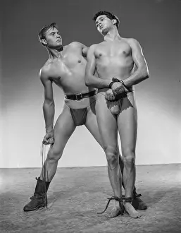 Attractive Prints: Two Nude Males in Bondage Scene c.1953