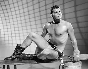 Leather Prints: Nude Poses in Boots, Belt and Gloves c.1961