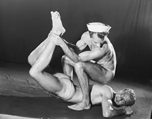 Playful Prints: Two Nude Sailors Wrestling c.1962