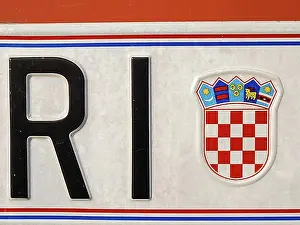 Identification Prints: Number plate with number plates for Rijeka