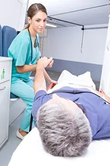 Accident Prints: Nurse caring after patient