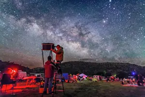 Nightscape Prints: Observers at the Texas Star Party explore the wonders of the deep sky under the rising Milky Way
