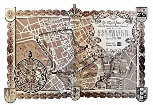 Route Prints: The Official Route of the coronation procession of their majesties King George VI and Queen Elizabeth