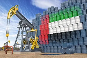 Resource Prints: Oil production and extraction in UAE United Arab Emirates