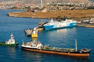 Capital Cities Prints: Oil tanker at the Port of Piraeus, Athens, Greece