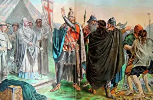 Norway Prints: Olaf Tryggvason (960s - 1000) was King of Norway from 995 to 1000