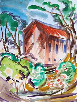 Fine Prints: The Old Barn, 2018, Richard H. Fox (b.1960/American), Watercolor on Paper