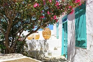 Ceramic Prints: Old ceramic vessels in Apollonia village on Sifnos island in Greece