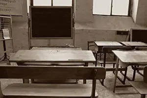 Mathematics Prints: An old classroom in a museum