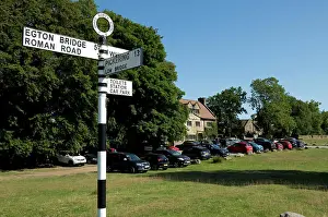 Visitor Prints: Old metal road sign post showing directions to Egton Bridge and Pickering near the Mallyan Spout Country House Hotel