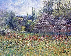 Impressionism Prints: The Old Rose Garden, The Chateau