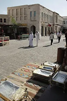 Business Attire Prints: Old Souk, Souq Waqif, oldest market in the city, Doha, Qatar, Middle East, Asia