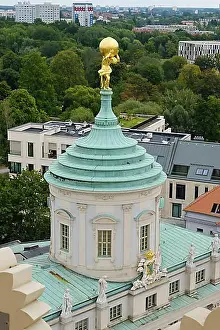 Brandenburg Prints: Old Town Hall, Dome with Golden Atlas, Potsdam, Brandenburg, Germany, Europe