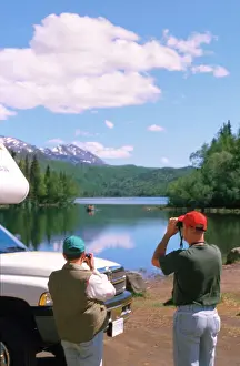 Characteristics Prints: Older Couple View Long Lake SC Alaska Summer