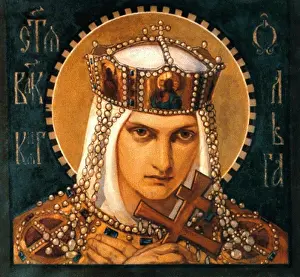 Insignia Prints: Olga of Kiev by Bruni Nikolai Alexandrovich
